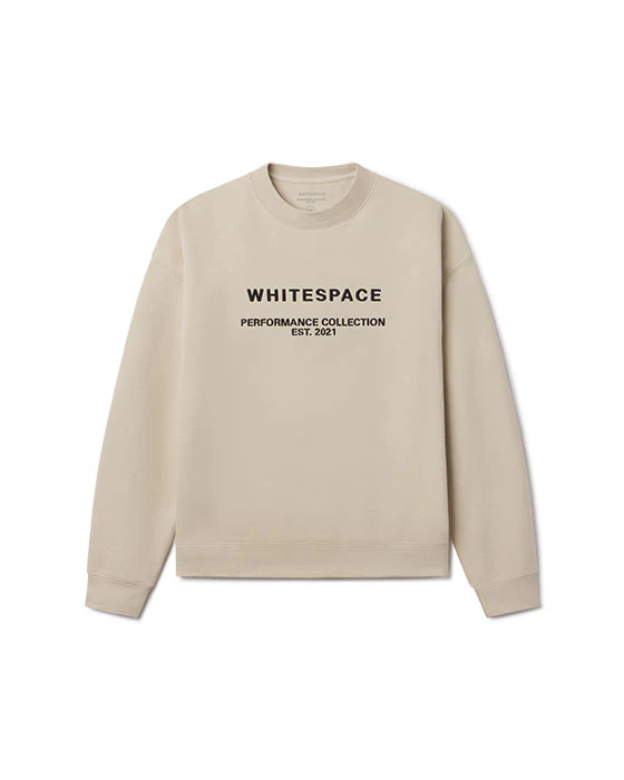 3D Logo Crew Neck Sweatshirt - Cream