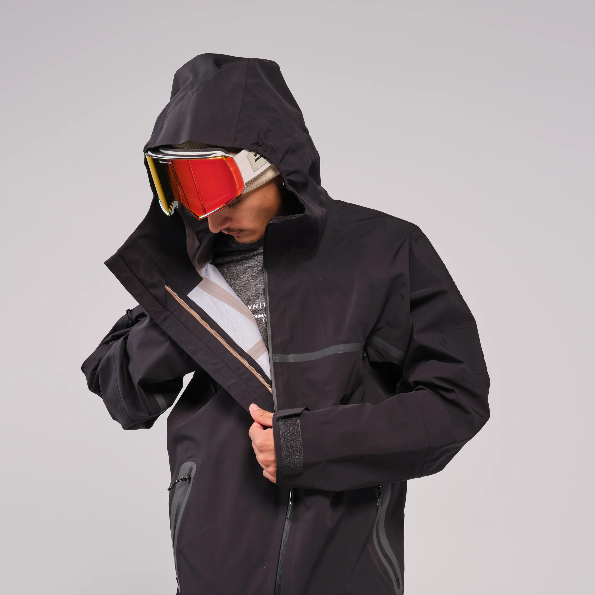 3L Performance 3-In-1 Jacket - Black / Dark Khaki - Image 8
