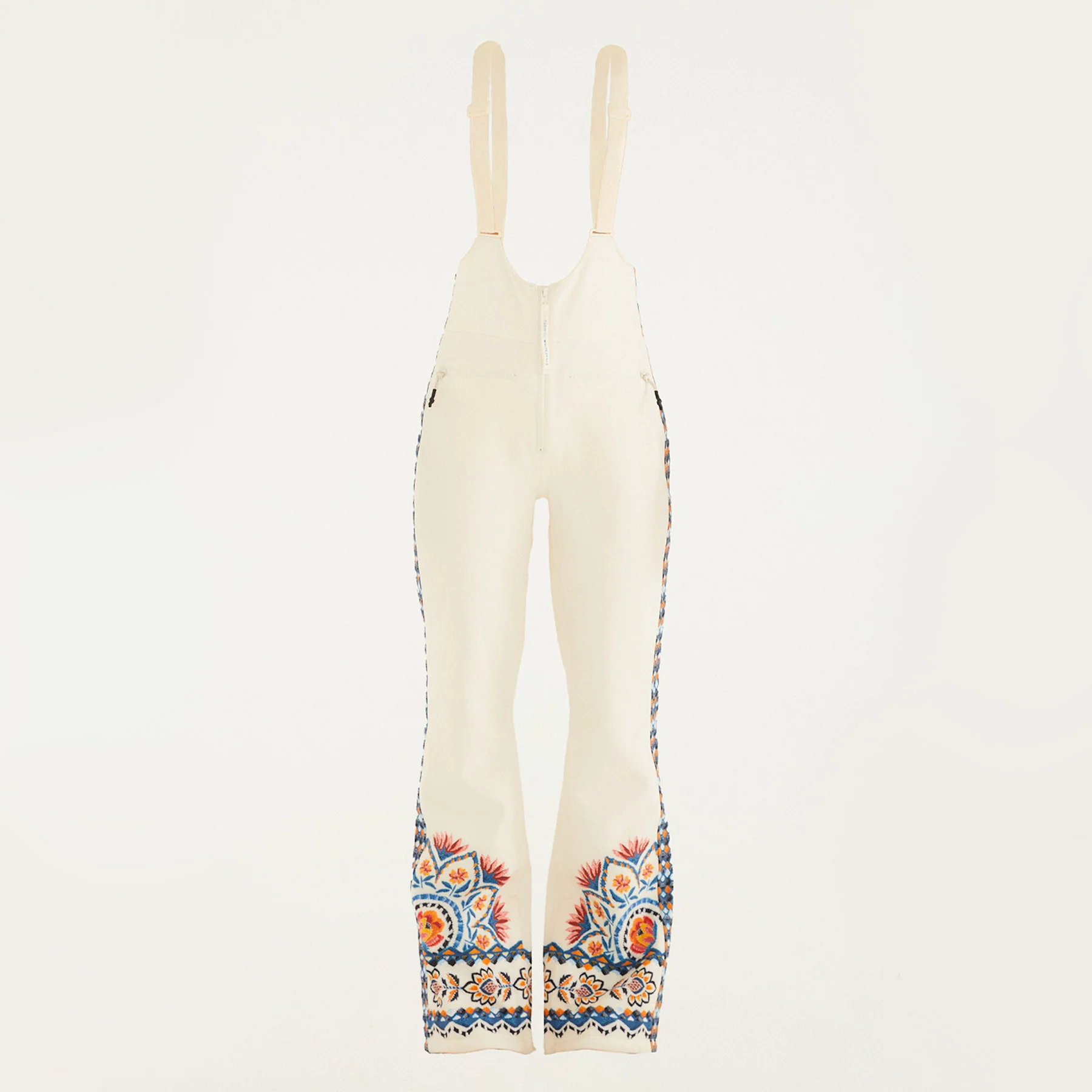 Lucy Floral High Waisted Bib - Off-White - Image 4