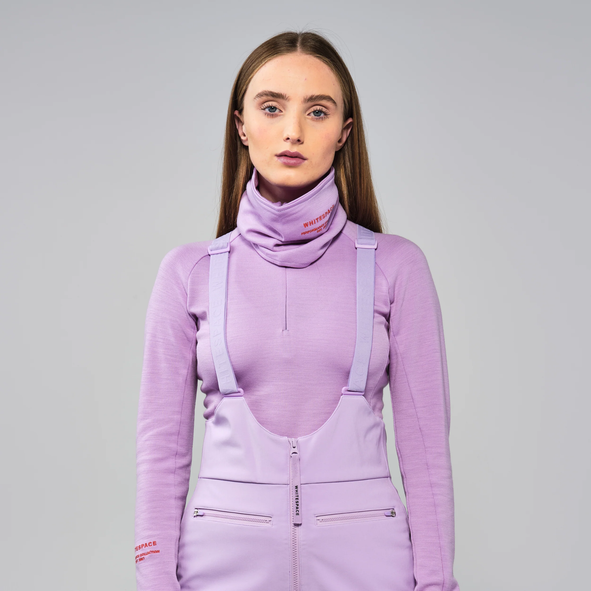 High Waisted Bib Pant - Lilac Purple - Image 4