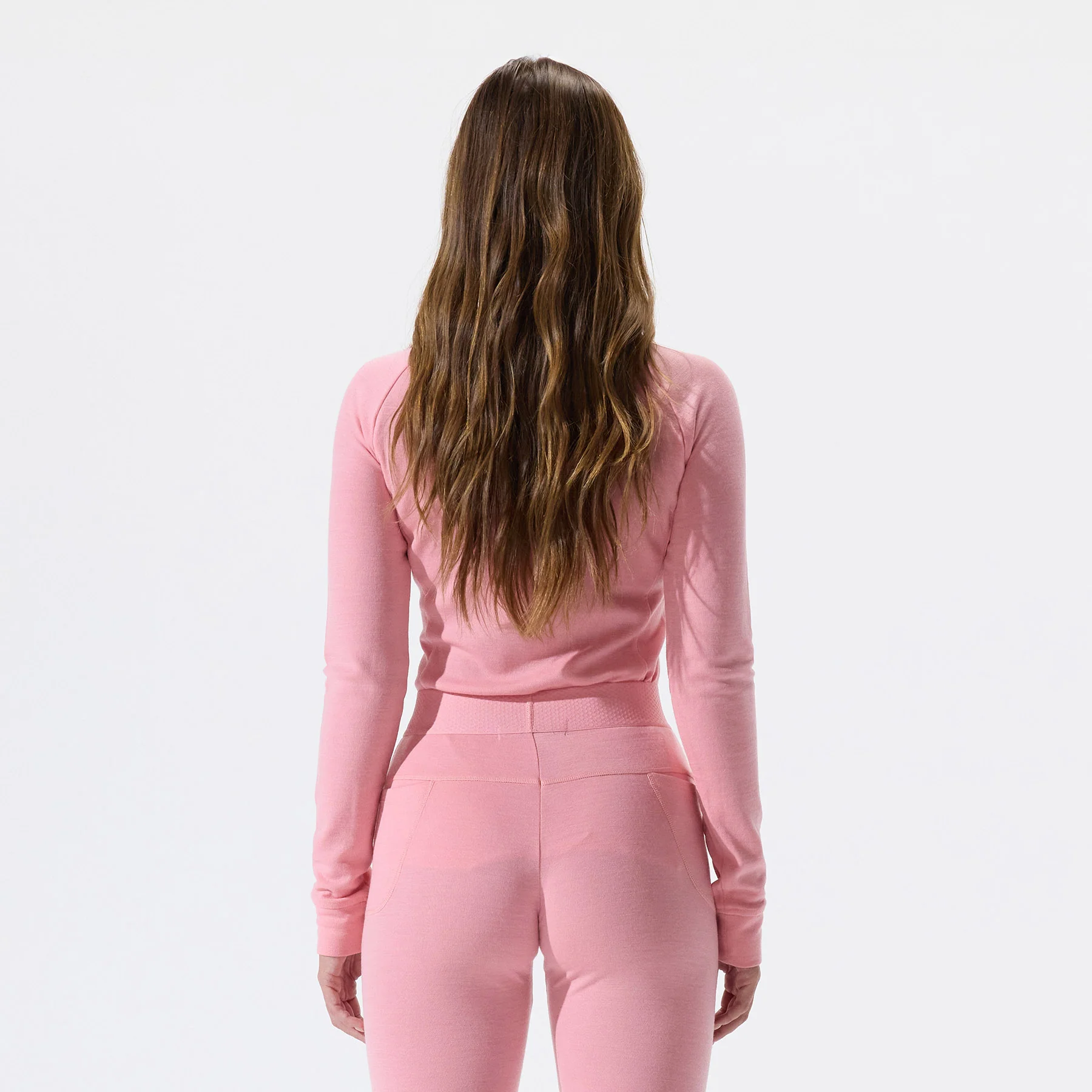 Women's Merino Mockneck - Pink Icing - Image 4