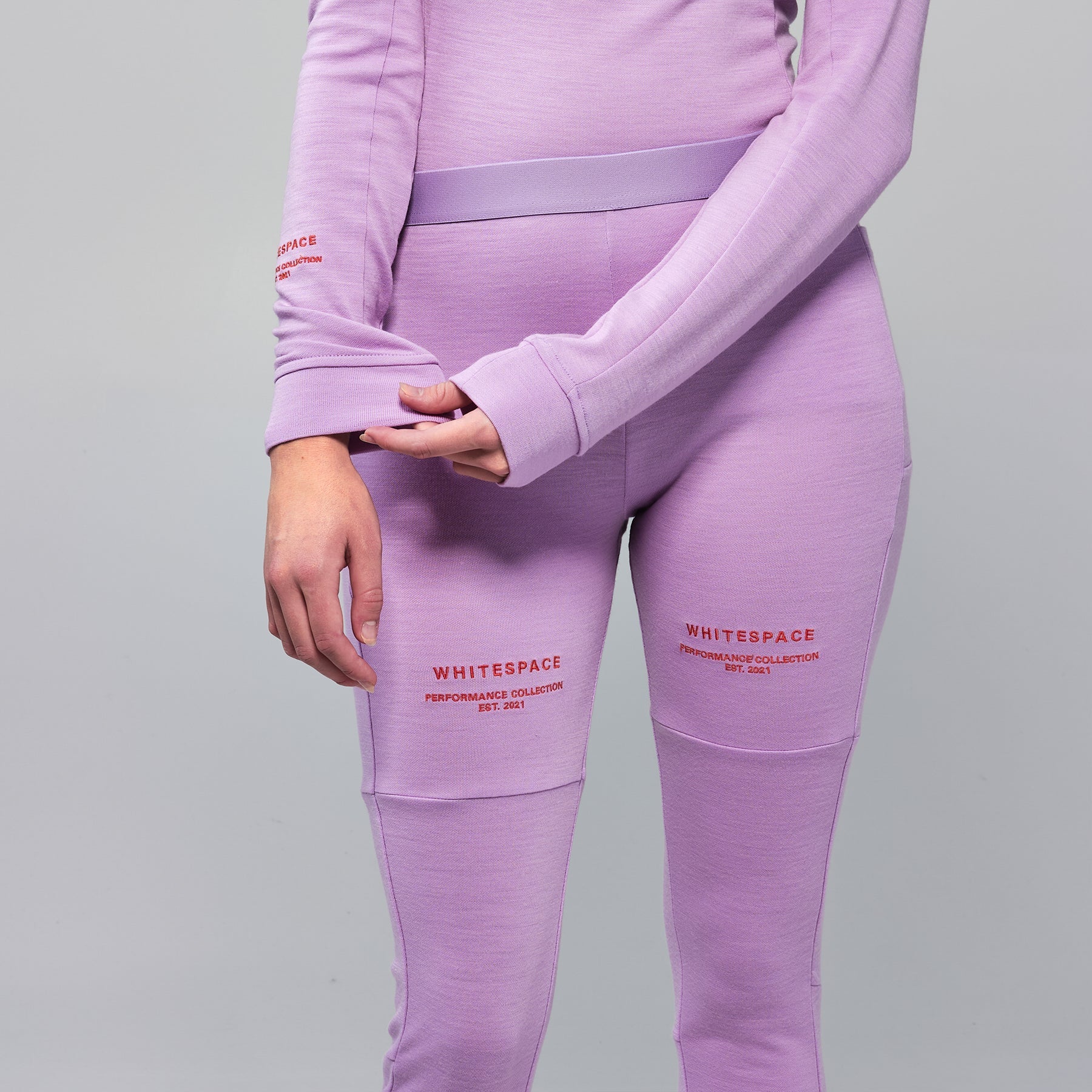 Women's Merino Baselayer Mockneck - Lilac Purple - Image 3